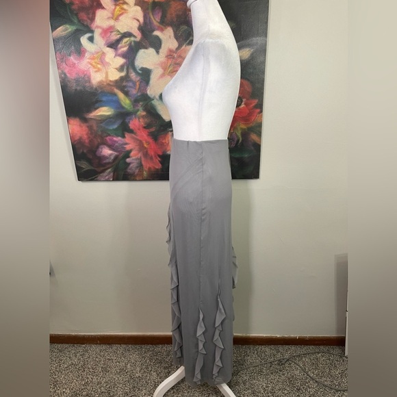 NWT Zara gray tulle Ruffle Mesh Maxi Pencil skirt S Y2K style chic - Picture 6 of 8